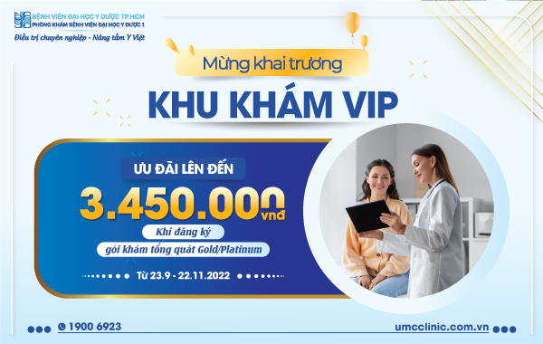 MỪNG KHAI TRƯƠNG KHU KHÁM VIP ƯU ĐÃI 10% GÓI KHÁM GOLD VÀ PLATINUM